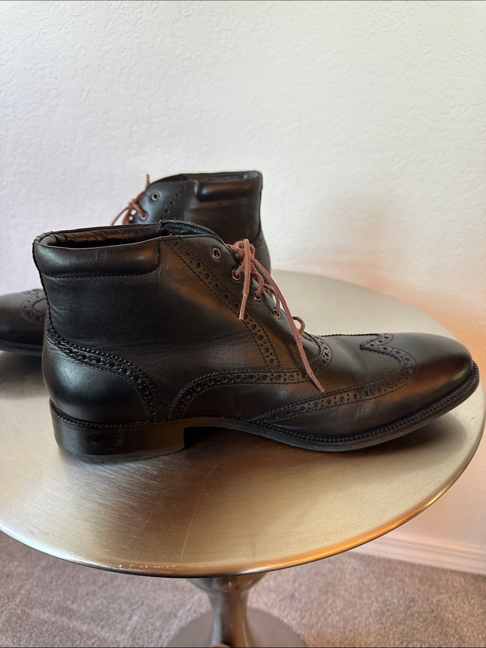 Cole Haan Men's Black Leather Wingtip Chukka Boots Sz 11 - Picture 5 of 8